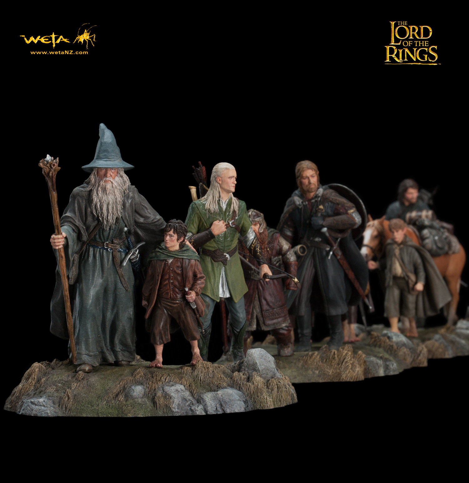 In LOTR: The Fellowship of the Ring (2001), three of the Dwarf Lords are  played by members of WETA Workshop, the SFX company who worked on the  trilogy. Full details in comments. 